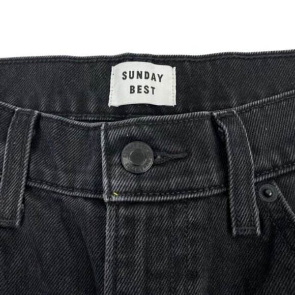 Aritzia Sunday Best High Rise Tapered Leg Jean Womens Size 2 Washed Black - Picture 4 of 8